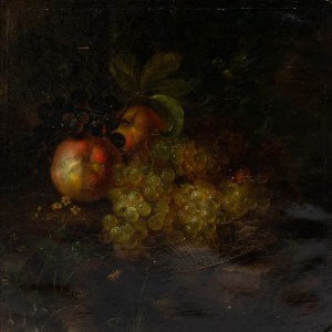 Johann Schlesinger (1768 Ebertsheim - 1840 Sausenheim), Still life with apples and grapes