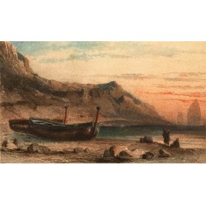 Albert Ludwig Trippel (1813 Potsdam - 1854 Berlin), Two fishermen in the bay