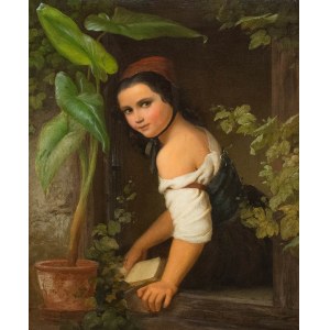 Johann Georg Meyer von Bremen (1813 Bremen - 1886 Berlin), The girl at the window