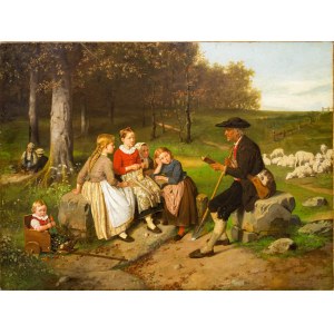 Hubert Salentin (1822 Zülpich - 1910 Düsseldorf), The story-telling shepherd