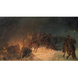 Johann Arthur Severin Nikutowski (1830 Salwarschienen, Poland - 1888 Düsseldorf), Battle scene