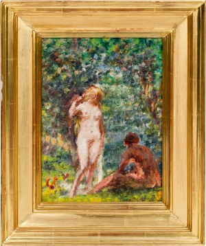 Julius Seyler (1873 Munich - 1955 ibid.), Two female nudes in the forest