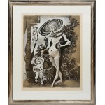 Pablo Picasso (1881 Malaga - 1973 Mougins) (F), Venus et L'amour voleur de miel (d'après Cranach l'Ancien)'
