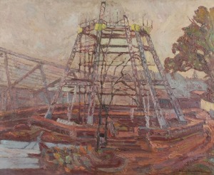 Mieczysław BIESZCZANIN (1910-1968), Sopot - Pergola w marcowym ogrodzie, 1960