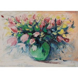 Anna IZDEBSKA (ur. 1956), Kwiaty w wazonie