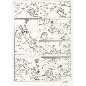 Angry Birds Comics - oryginalna plansza komiksowa
