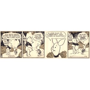 Winnie-the-Pooh, strip 9-6 - oryginal comic art