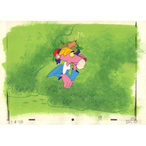 Różowa Pantera - oryginalna folia animacyjna z malowanym tłem