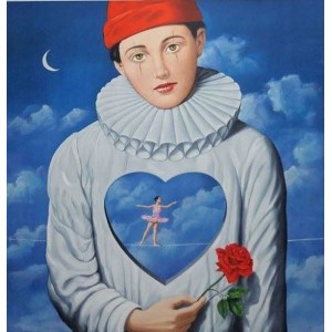 Rafal Olbinski, Pierrot (Explicit introspection) 29 of 350