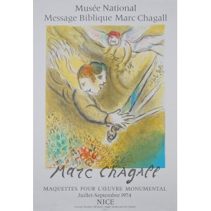 Litografie. Marc Chagall (1887-1985) podle, Charles Solier (1921-1990), Anděl posledního soudu, 1974.