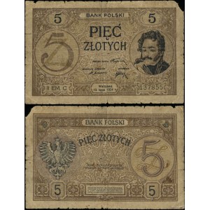 Polska, 5 złotych, 15.07.1924