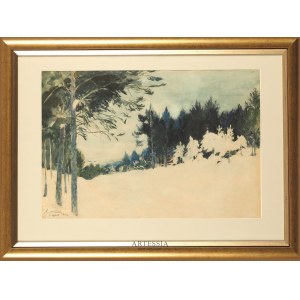 Marian Mokwa (1889-1987), Winter Landscape from Sopot, 1940