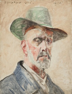 Jacek Malczewski (1854-1929), Autoportret w kapeluszu, 1925