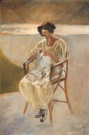 Jacek Malczewski (1854-1929), Portret Pani M., 1922