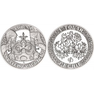 Czech Republic Silver Medal 1 Tolar Crown of Saint Wenceslas 2021 Proof