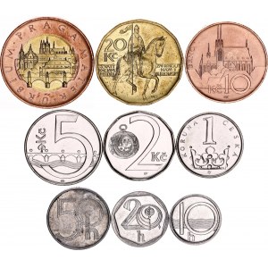 Czech Republic Lot of 9 Coins 1993 - 2022