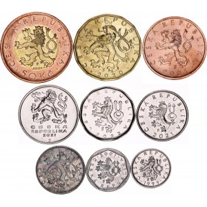 Czech Republic Lot of 9 Coins 1993 - 2022