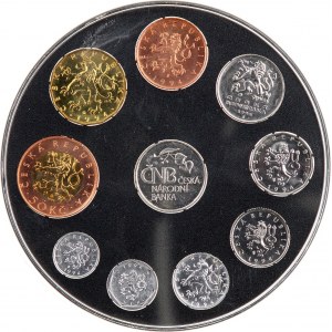 Czech Republic Annual Set of 9 Coins & Jeton 1994
