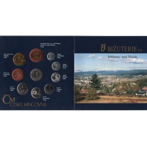 Czech Republic Annual Set of 9 Coins & Jeton 1995