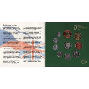 Czech Republic Annual Set of 9 Coins & Jeton Euro'96 1996