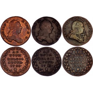 Austrian Netherlands 3 x 2 Liards 1788 - 1791