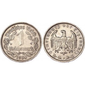 Germany - Third Reich 1 Reichsmark 1934 F