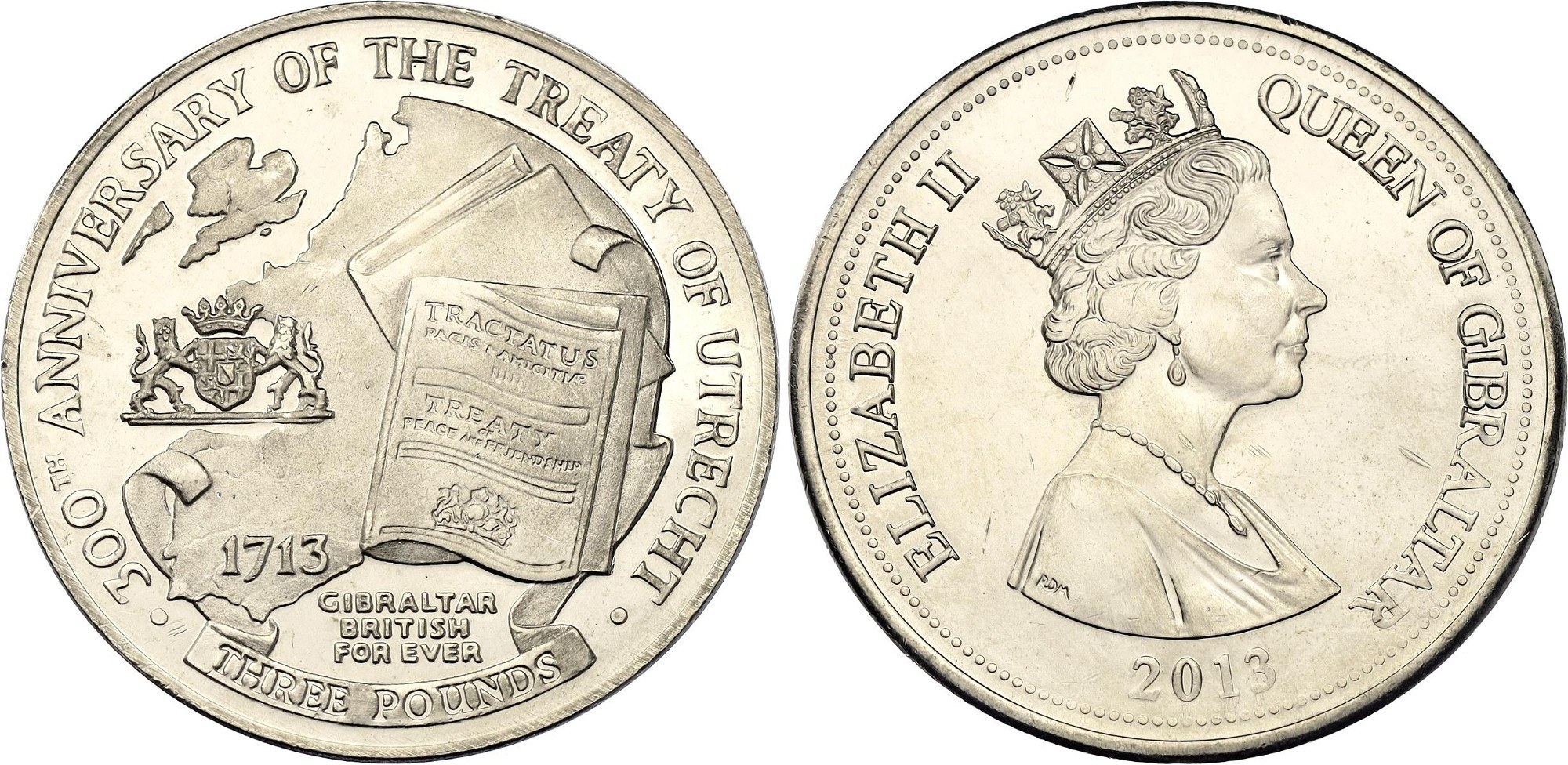 Gibraltar 3 Pounds 2013 - Online auction / Online bidding - Price - OneBid