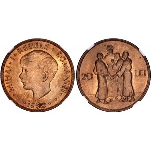 Romania 20 Lei 1930 NGC MS 65