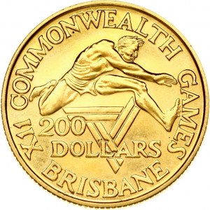 Australia 200 Dollars 1982 XII Commonwealth Games Brisbane