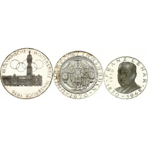 Austria 25 - 100 Schilling (1970-1975) Lot of 3 Coins