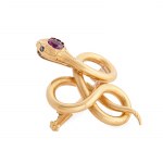 Brooch-pendant in the form of a snake, France, 19th/20th century, Art Nouveau