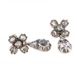 Earrings with floral motif, 19th/20th century, Victorian style