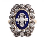 Prsten s motivem věnce, Francie, konec 19. století, viktoriánský styl