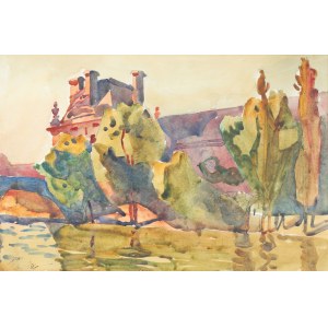 Bolesław BUYKO (1878-1939), Louvre - Blick von der Seine.