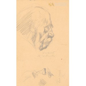 Wlastimil HOFMAN (1881-1970), Porträtstudien | Studie einer Hand (doppelseitiges Werk)