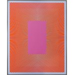 Richard Anuszkiewicz (1930 Erie - 2020 ), Converging with Deep Pink, 1980