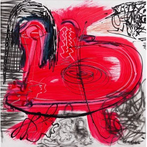 Eugeniusz Minciel (nar. 1958, Dębno Lubuskie), Z cyklu Mincielova červená zvířátka, 2020