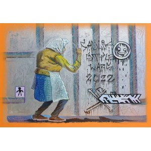 Piotr Saul (geb. 1986) Oma-Graffiti, 2022