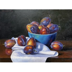 Wojciech Piekarski, Still life with plums