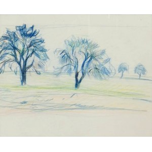 Stanislaw KAMOCKI (1875-1944), Lone trees in a field, ca. 1908