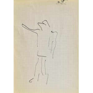 Jerzy PANEK (1918-2001), Standing figure with outstretched right hand, 1963