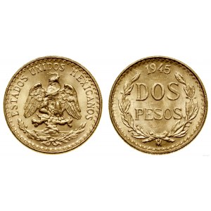 Mexiko, 2 peso, 1945, Mexico City