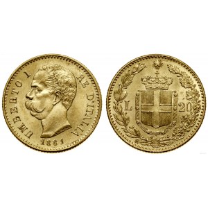 Itálie, 20 lir, 1881 R, Řím