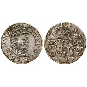 Poland, trojak, 1586, Riga