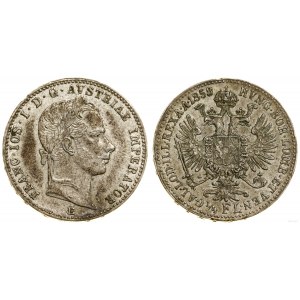 Austria, 1/4 florena, 1858 E, Karlsburg