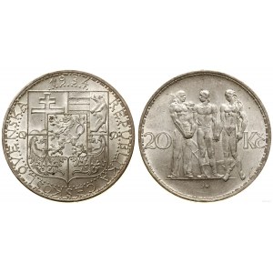 Czechosłowacja, 20 koron, 1934, Kremnica