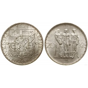 Czechoslovakia, 20 crowns, 1934, Kremnica