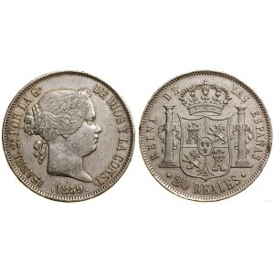 Spain, 20 reales, 1859