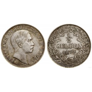 Německo, 1/2 gulden, 1862