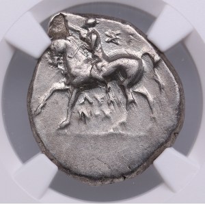 Calabria, Taras AR Didrachm c. 280-240 BC - NGC XF